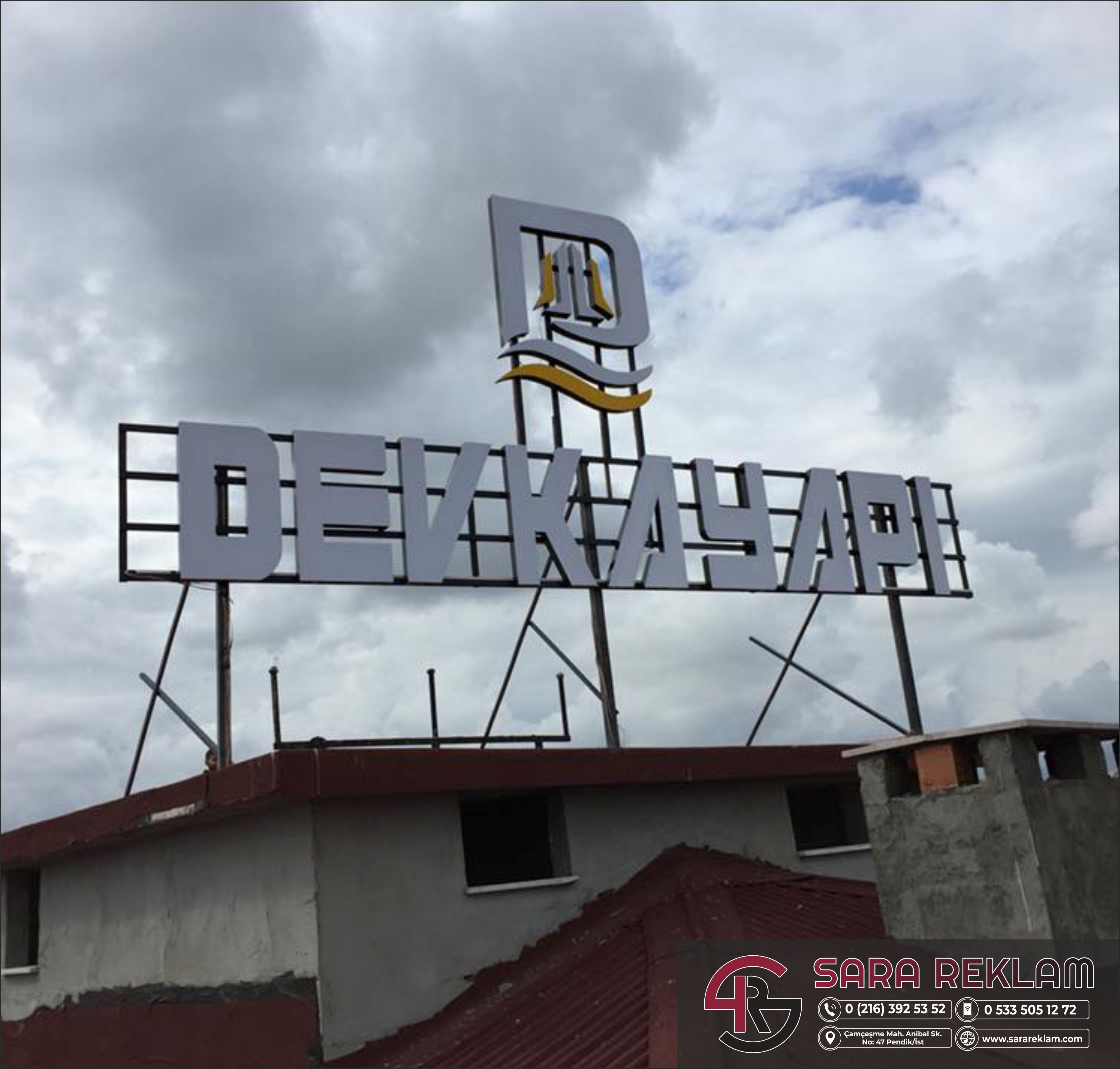  inşaat tabela ışıklı harf